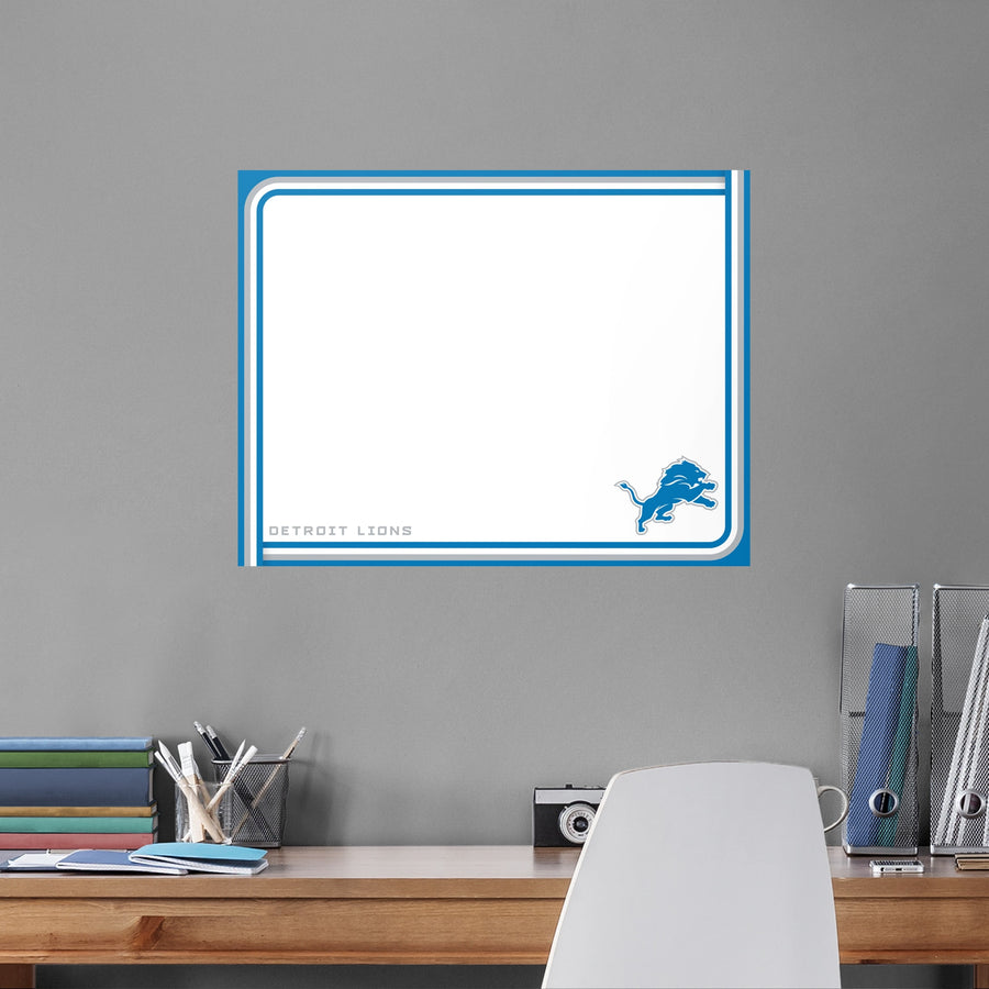 Detroit Lions - Dry Erase Whiteboard - Official NFL - Reusable Vinyl Wall Decal