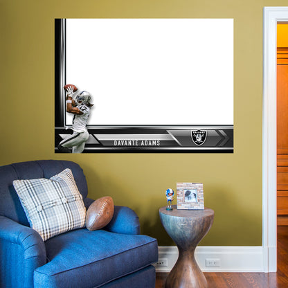 Las Vegas Raiders: Davante Adams  Dry Erase Whiteboard        - Officially Licensed NFL Removable     Adhesive Decal