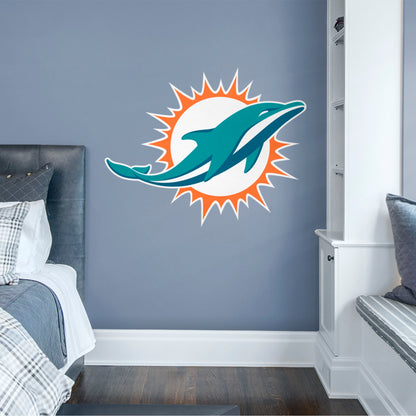 Miami Dolphins:          - Officially Licensed NFL Removable Wall   Adhesive Decal