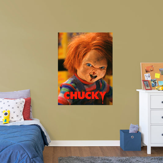 Chucky:  Bloody Nose Mural        - Officially Licensed NBC Universal Removable Wall   Adhesive Decal
