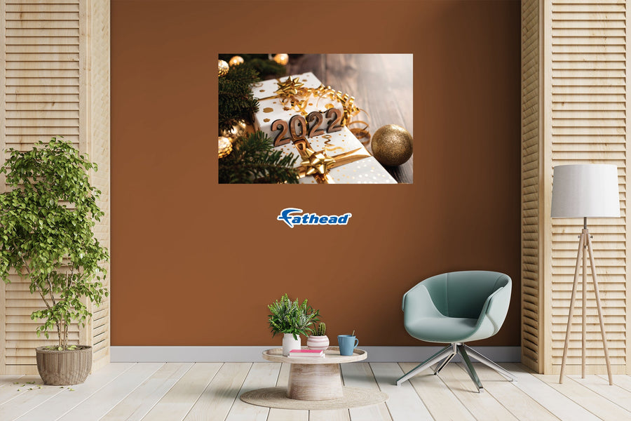 New Year: Hello 2022 Poster - Removable Adhesive Decal