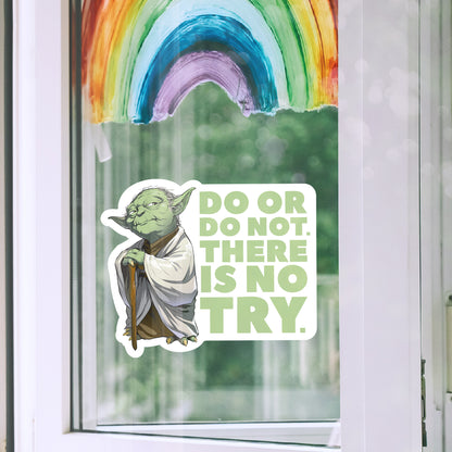 Yoda Do or Do Not Quote Window Cling        - Officially Licensed Star Wars Removable Window   Static Decal