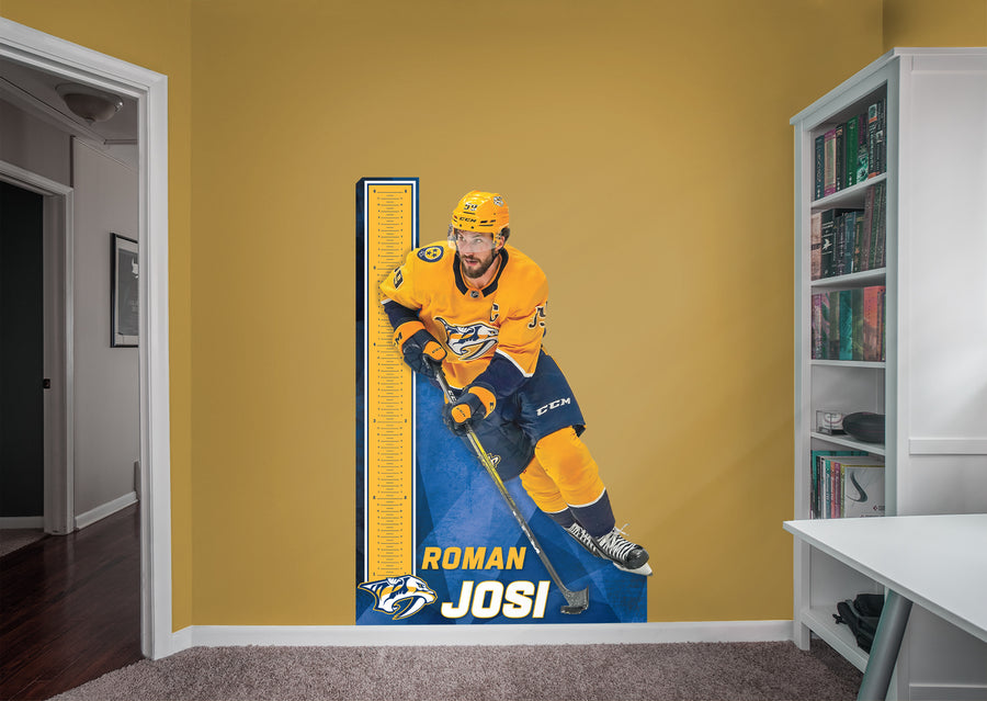 Roman Josi - Growth Chart - Official NHL - Nashville Predators - Reusable Vinyl Wall Decal