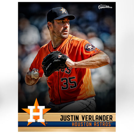 Houston Astros: Justin Verlander 2021 GameStar - MLB Removable Wall Adhesive Wall Decal Giant 36W x 48H