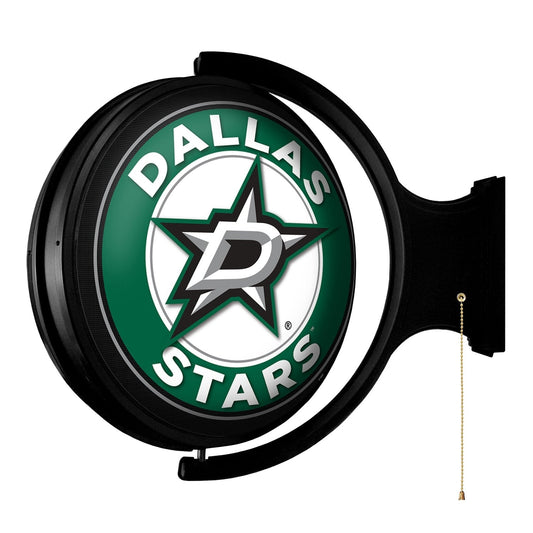 Dallas Stars: Original Round Rotating Lighted Wall Sign - The Fan-Brand