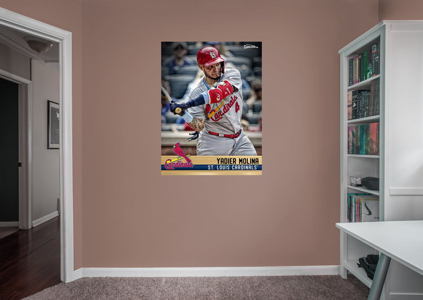St. Louis Cardinals: Yadier Molina  GameStar        - Officially Licensed MLB Removable Wall   Adhesive Decal