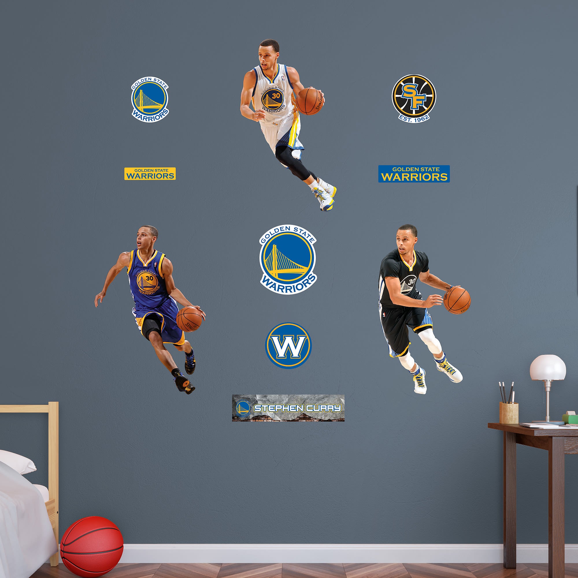 Stephen Curry Golden State Warriors Fathead Wall Decal - Removable & Reusable