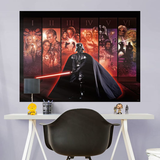 Original 6 Mural        - Officially Licensed Star Wars Removable Wall   Adhesive Decal