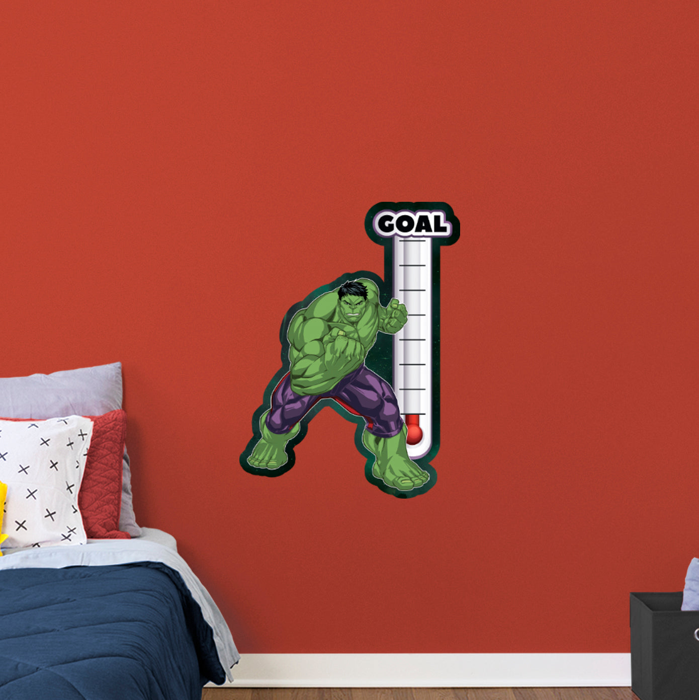 Avengers: Hulk Goal Thermometer Dry Erase - Officially Licensed Marvel Removable Adhesive Decal