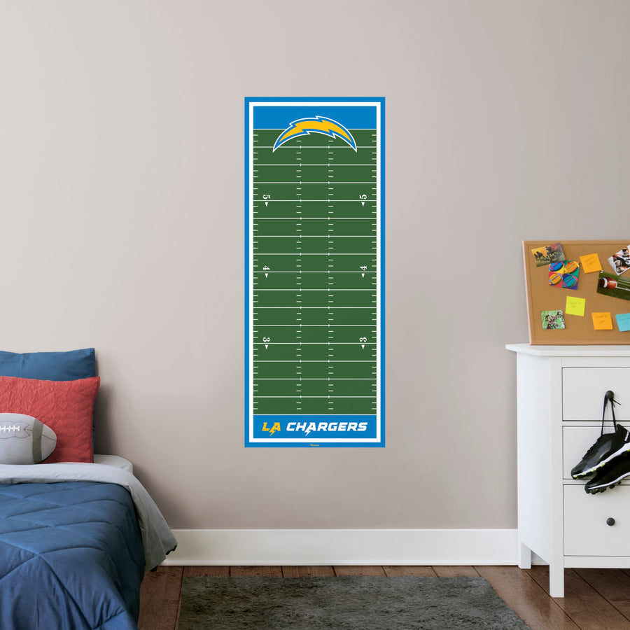 Los Angeles Chargers - Growth Chart - Official NFL - Reusable Vinyl Wall Decal