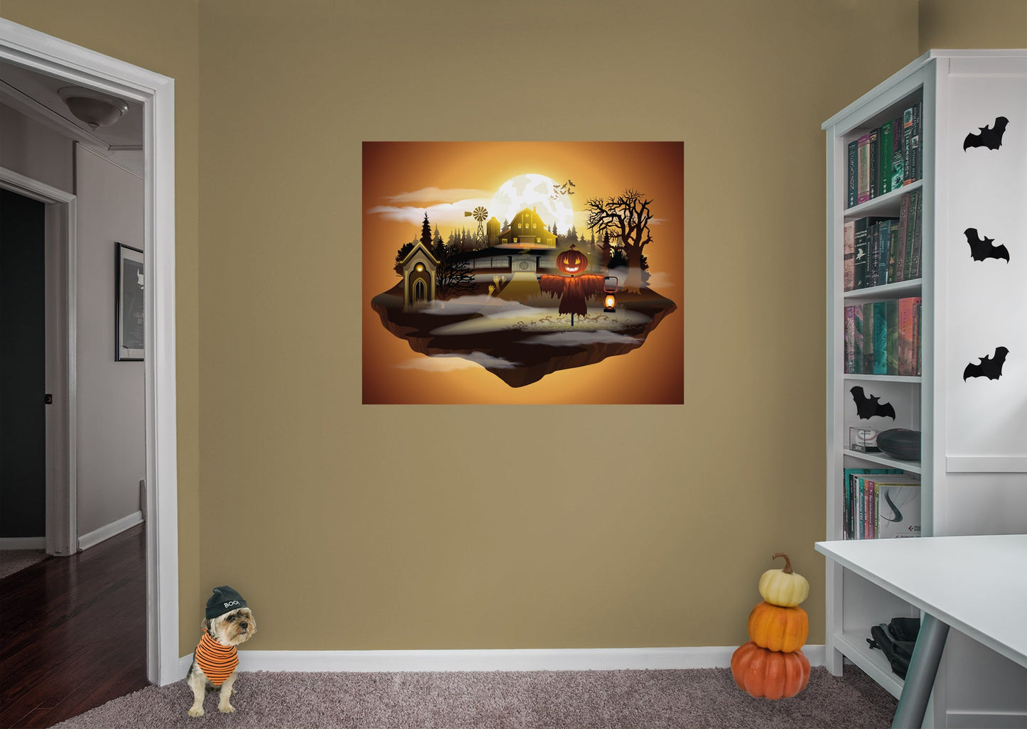 Halloween:  Floating World Mural        -   Removable Wall   Adhesive Decal