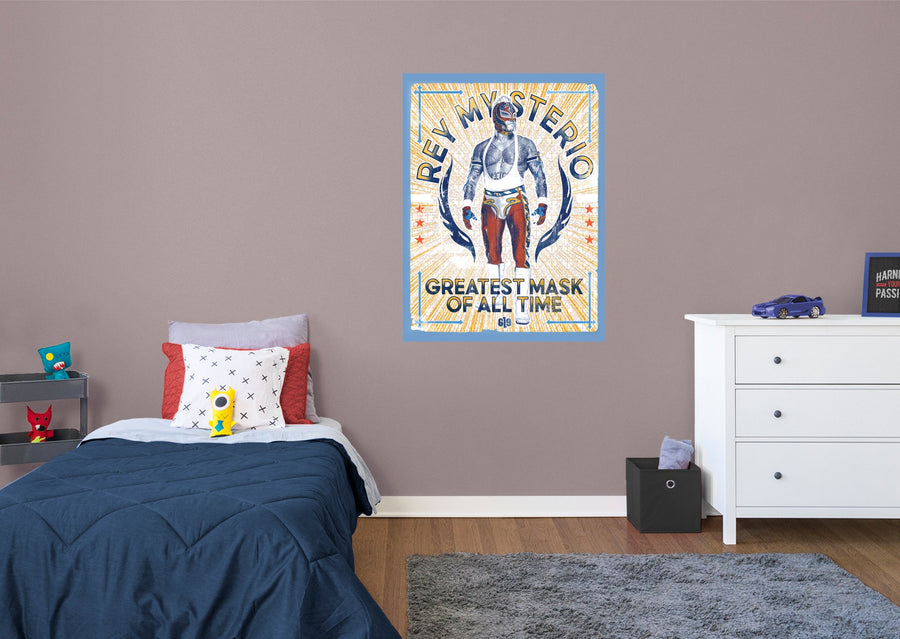 Rey Mysterio - GOAT Peel & Stick Poster - Official WWE - Reusable Vinyl Wall Decal