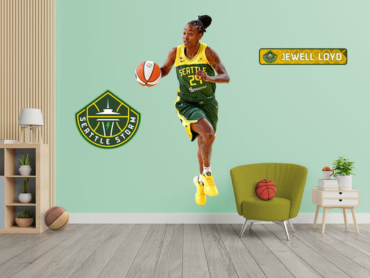 Seattle Storm: Jewell Lloyd  - Officially Licensed WNBA Removable     Adhesive Decal