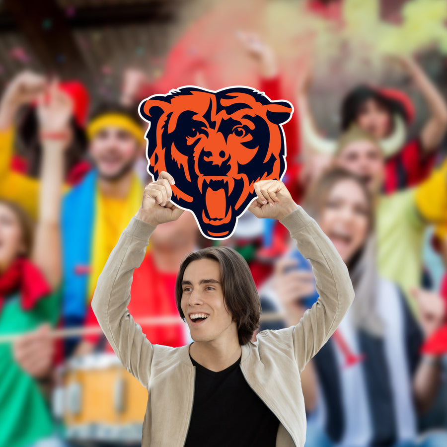 Logo - Big Head - Official NFL - Chicago Bears - Foam Core Cutout