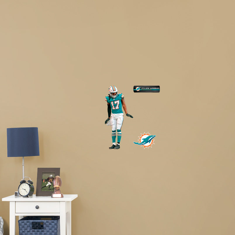 Miami Dolphins: Jaylen Waddle "Waddle Waddle" - Officially Licensed NFL Removable Adhesive Decal