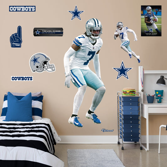 Dallas Cowboys: Trevon Diggs 2021        - Officially Licensed NFL Removable     Adhesive Decal