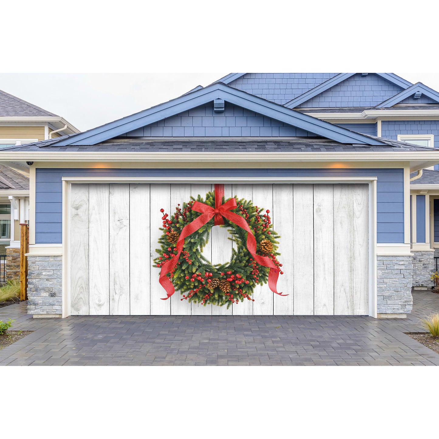 Christmas Wreath - Garage Door Banner