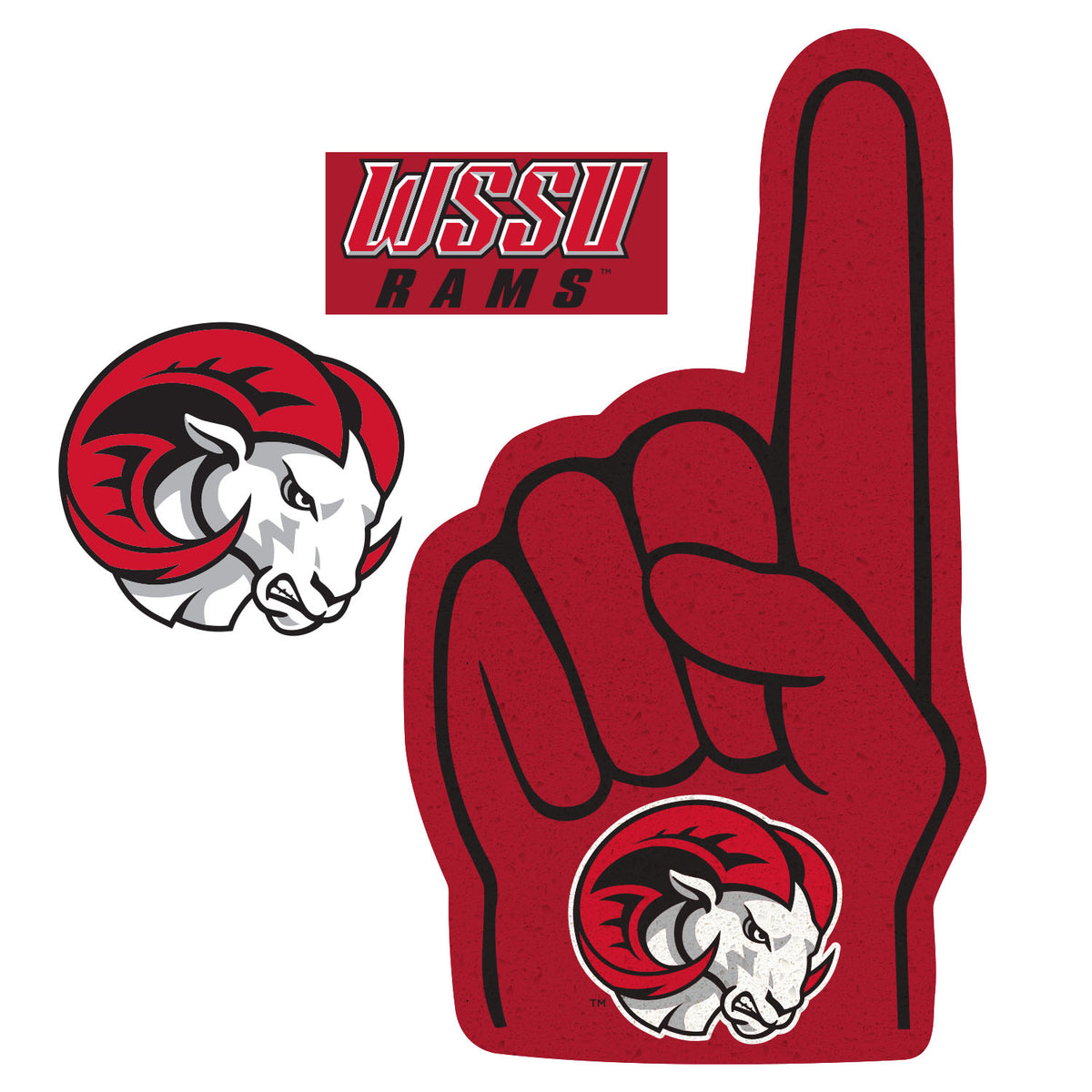 Winston-Salem State Rams - RealBig Foam Finger Collection - Official N ...