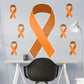 Giant Leukemia Cancer Ribbon  + 6 Decals (24"W x 51"H)