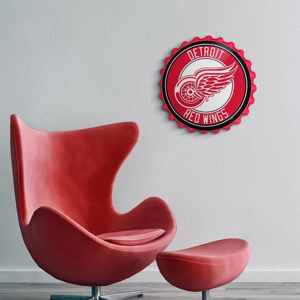 Detroit Red Wings: Bottle Cap Wall Sign - The Fan-Brand