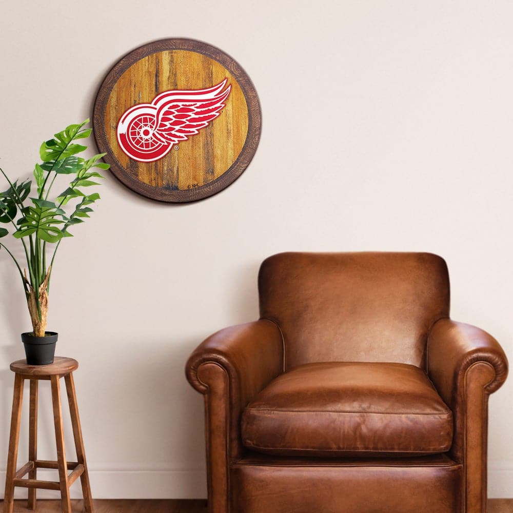 Detroit Red Wings: "Faux" Barrel Top Sign - The Fan-Brand
