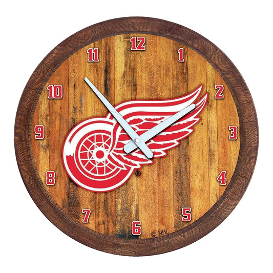 Detroit Red Wings: "Faux" Barrel Top Wall Clock - The Fan-Brand
