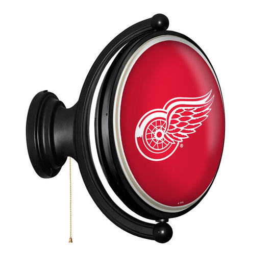 Detroit Red Wings: Original Oval Rotating Lighted Wall Sign - The Fan-Brand