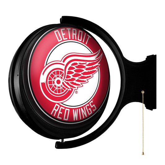 Detroit Red Wings: Original Round Rotating Lighted Wall Sign - The Fan-Brand
