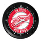 Detroit Red Wings: Ribbed Frame Wall Clock - The Fan-Brand