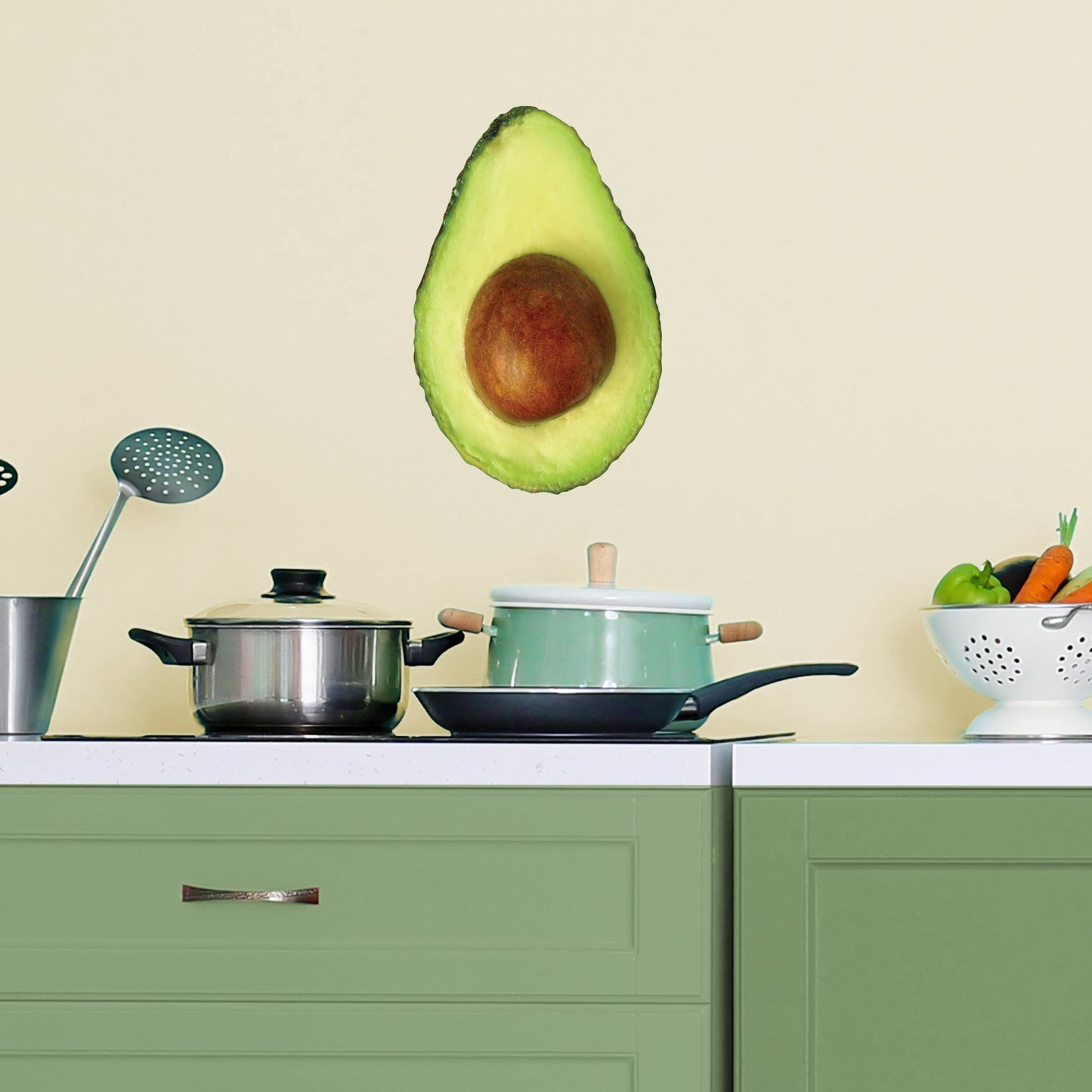 Large Avocado + 2 Decals (10"W x 15"H)