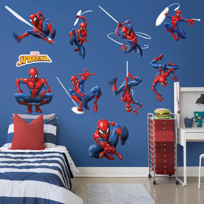 Spider-Man: Spider-Man Poses Collection        - Officially Licensed Marvel Removable     Adhesive Decal