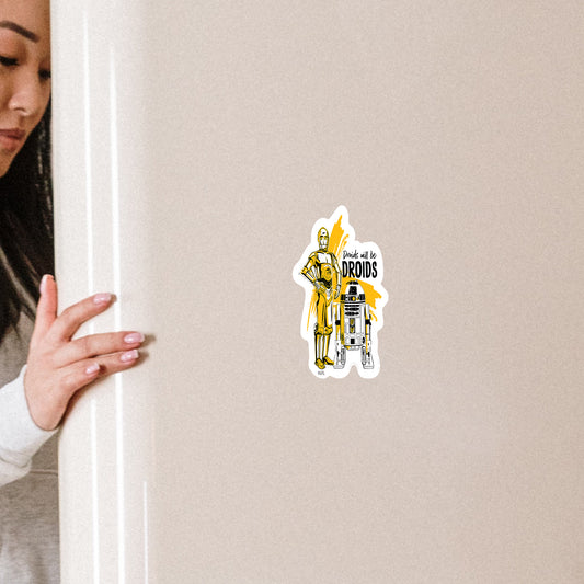 R2-D2 & C-3PO Droids Will be Droids        - Officially Licensed Star Wars    Magnetic Decal
