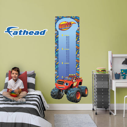 Blaze and the Monster Machines: AJ Driving Blaze Growth Chart - Officially Licensed Nickelodeon Removable Adhesive Decal