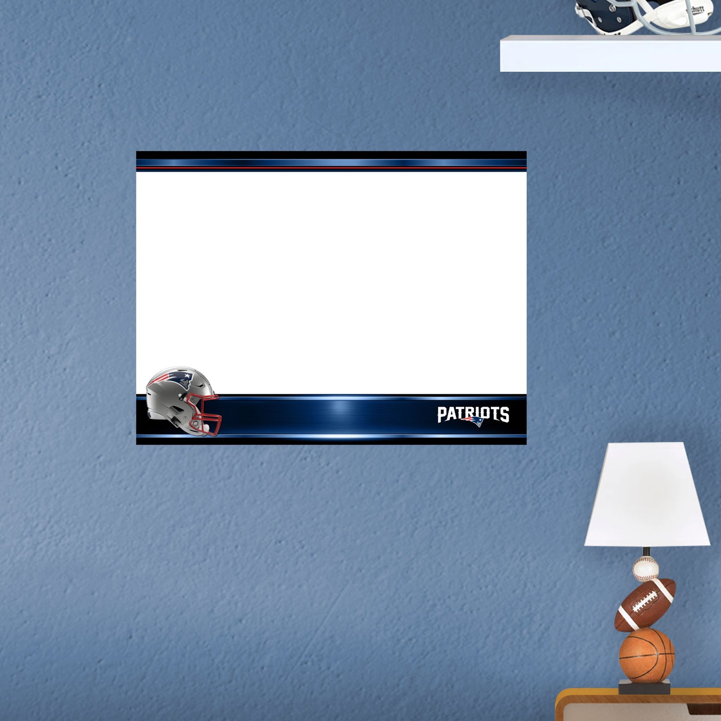 New England Patriots:   Helmet Dry Erase Whiteboard        - Officially Licensed NFL Removable     Adhesive Decal