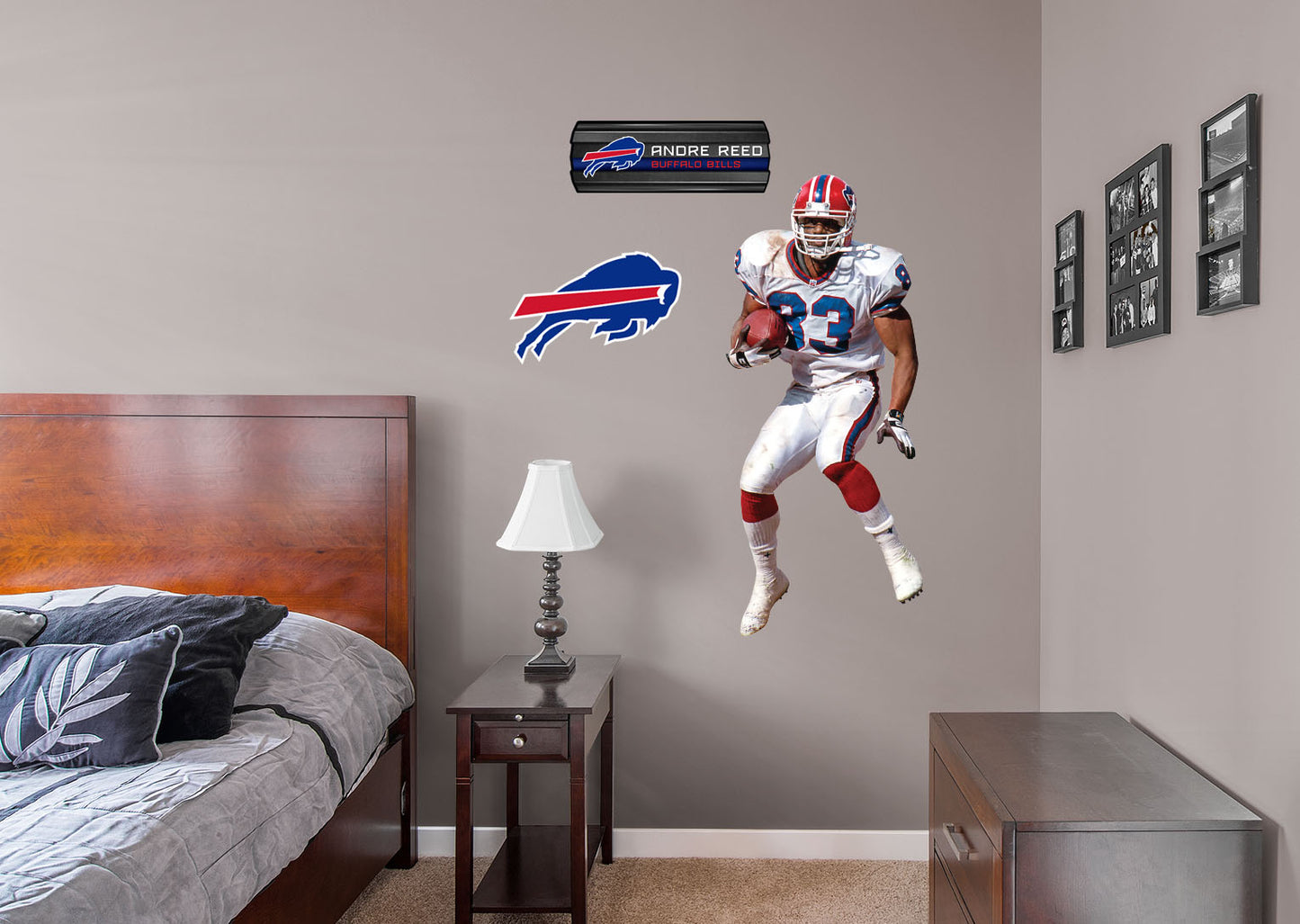 Buffalo Bills: Andre Reed  Legend        - Officially Licensed NFL Removable Wall   Adhesive Decal