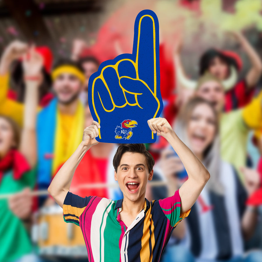 Foam Finger - Big Head - Official NCAA - Kansas Jayhawks - Foam Core Cutout