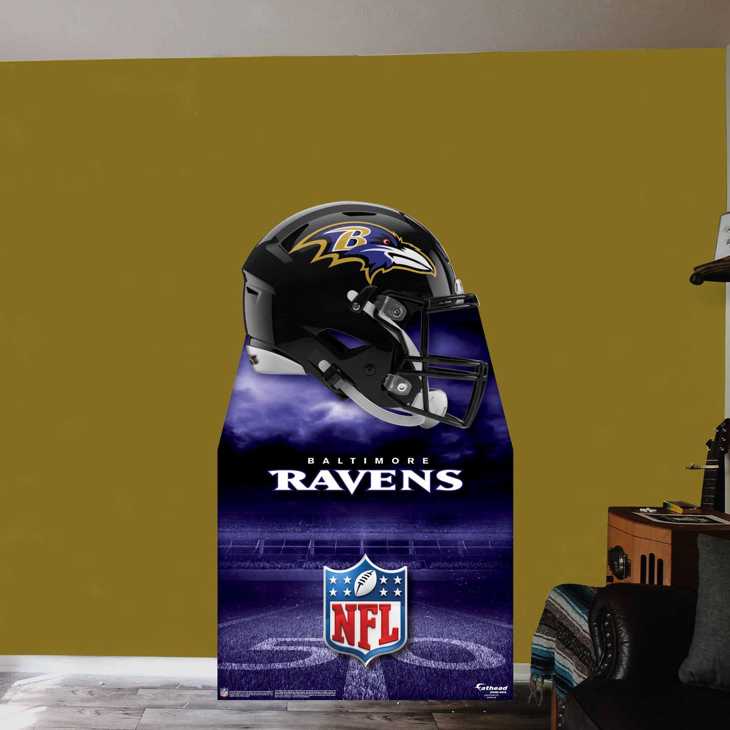 Baltimore Ravens:  2022 Helmet  Life-Size   Foam Core Cutout  - Officially Licensed NFL    Stand Out