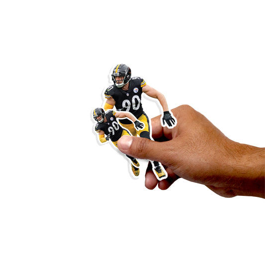 Sheet of 5 -Pittsburgh Steelers: T.J. Watt 2021 Player MINIS        - Officially Licensed NFL Removable     Adhesive Decal