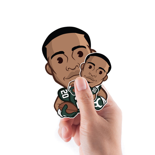 New York Jets: Breece Hall  Emoji Minis        - Officially Licensed NFLPA Removable     Adhesive Decal