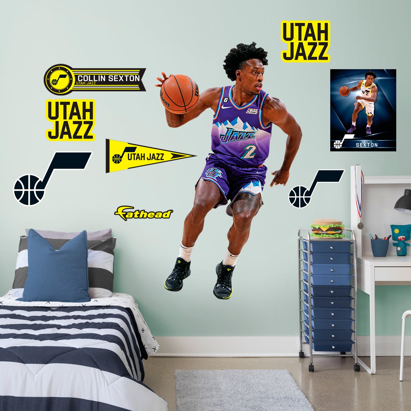 Utah Jazz: Collin Sexton 2022 Life-Size Foam Core Cutout - Officially –  Fathead
