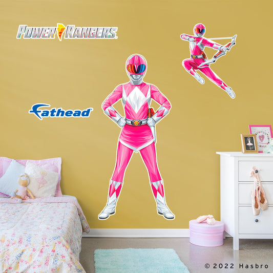 Power Rangers: Pink Ranger RealBig        - Officially Licensed Hasbro Removable     Adhesive Decal