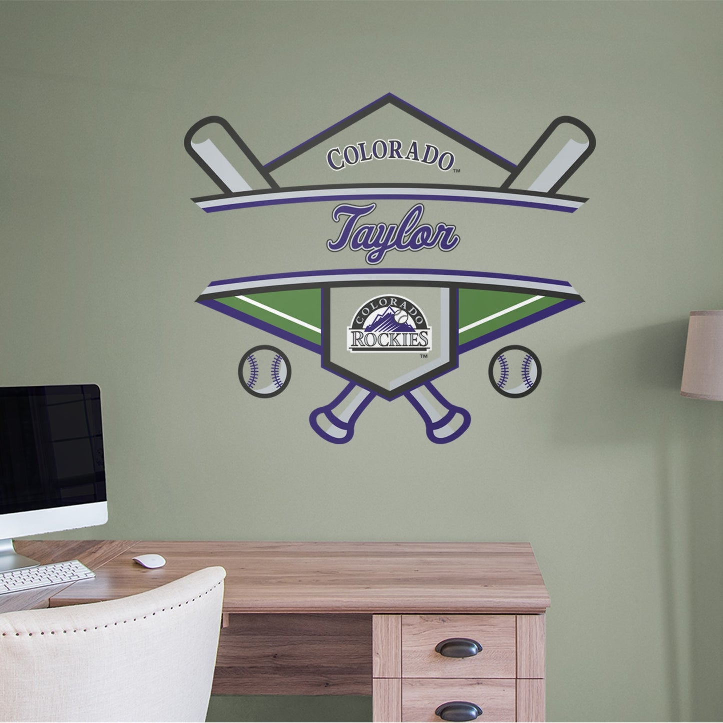 Colorado Rockies: Personalized Name - Officially Licensed MLB Transfer Decal