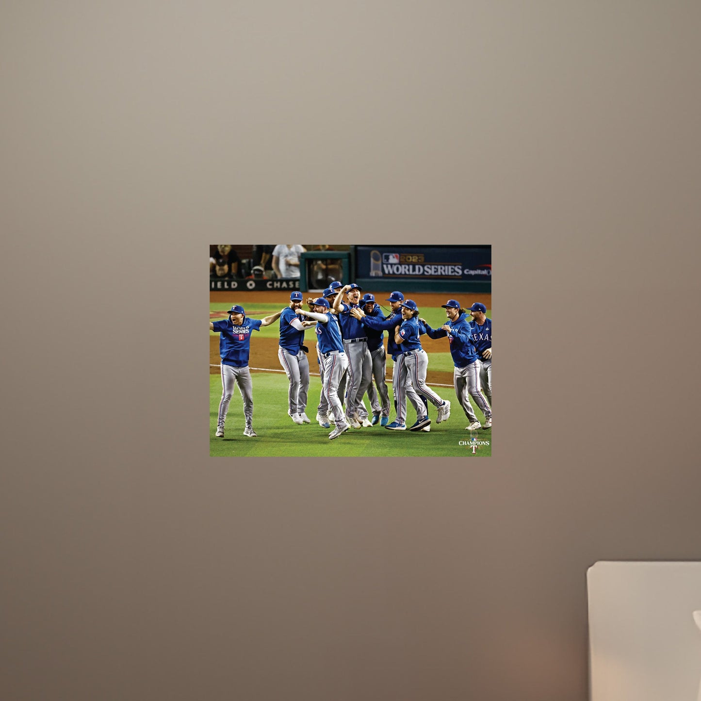 Texas Rangers:  2023 World Series Champions Team Celebration Poster        - Officially Licensed MLB Removable     Adhesive Decal