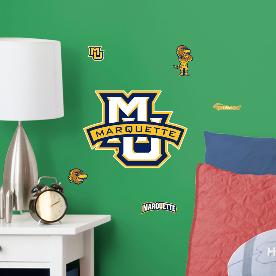 Marquette Golden Eagles - RealBig Logo Collection - Official NCAA - Reusable Vinyl Wall Decals #1