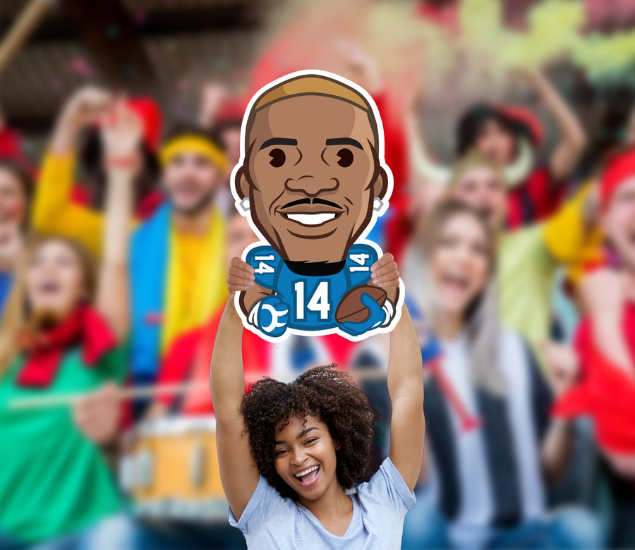 Amon-Ra St. Brown Emoji - Big Head - Official NFLPA - Detroit Lions - Foam Core Cutout
