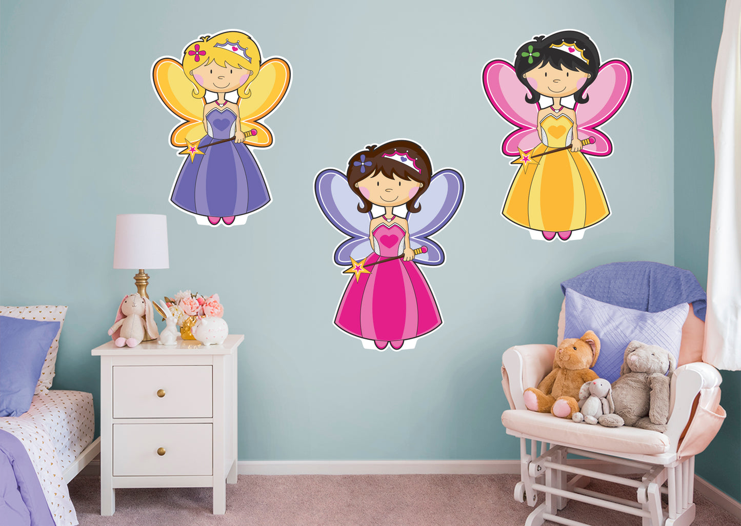 Nursery:  Three Fairies Collection        -   Removable Wall   Adhesive Decal