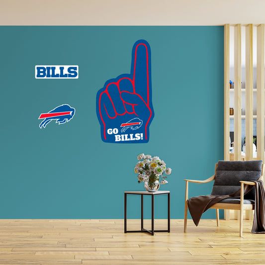 Buffalo Bills:  2021 Foam Finger        - Officially Licensed NFL Removable     Adhesive Decal