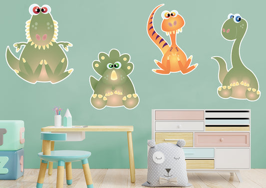 Dinosaur:  Harmless Dinosaurs Collection        -   Removable     Adhesive Decal