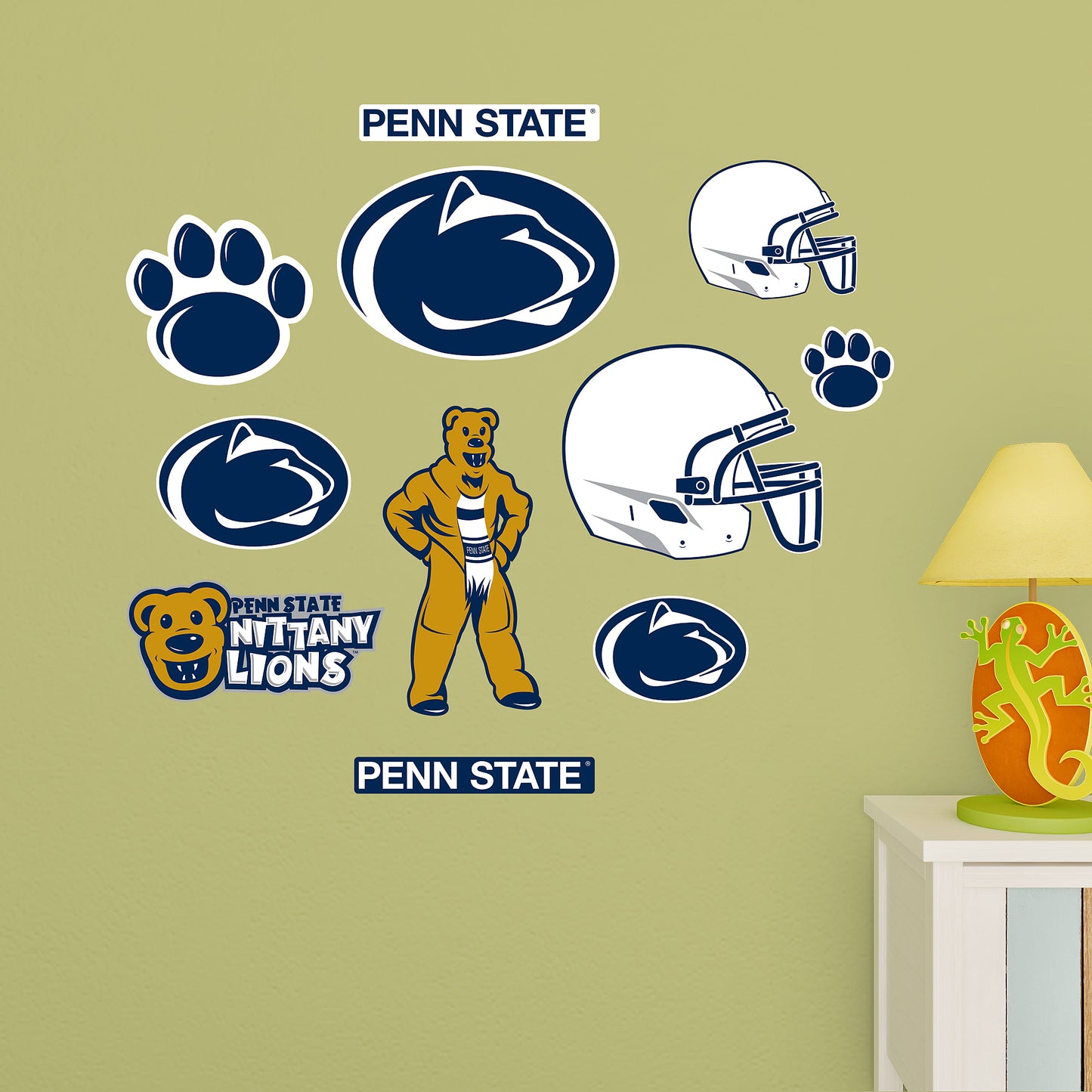Penn State Nittany Lions: Logo Assortment - Officially Licensed Removable Wall Decals