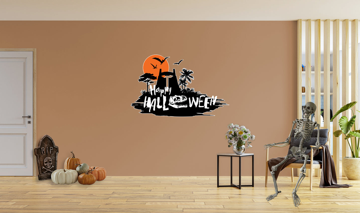 Jurassic World:  Happy Halloween Premask        - Officially Licensed NBC Universal Removable Wall   Adhesive Decal